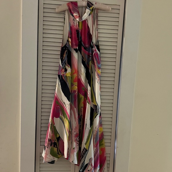 Anthropologie Silk Halter Midi Dress - Picture 5 of 11